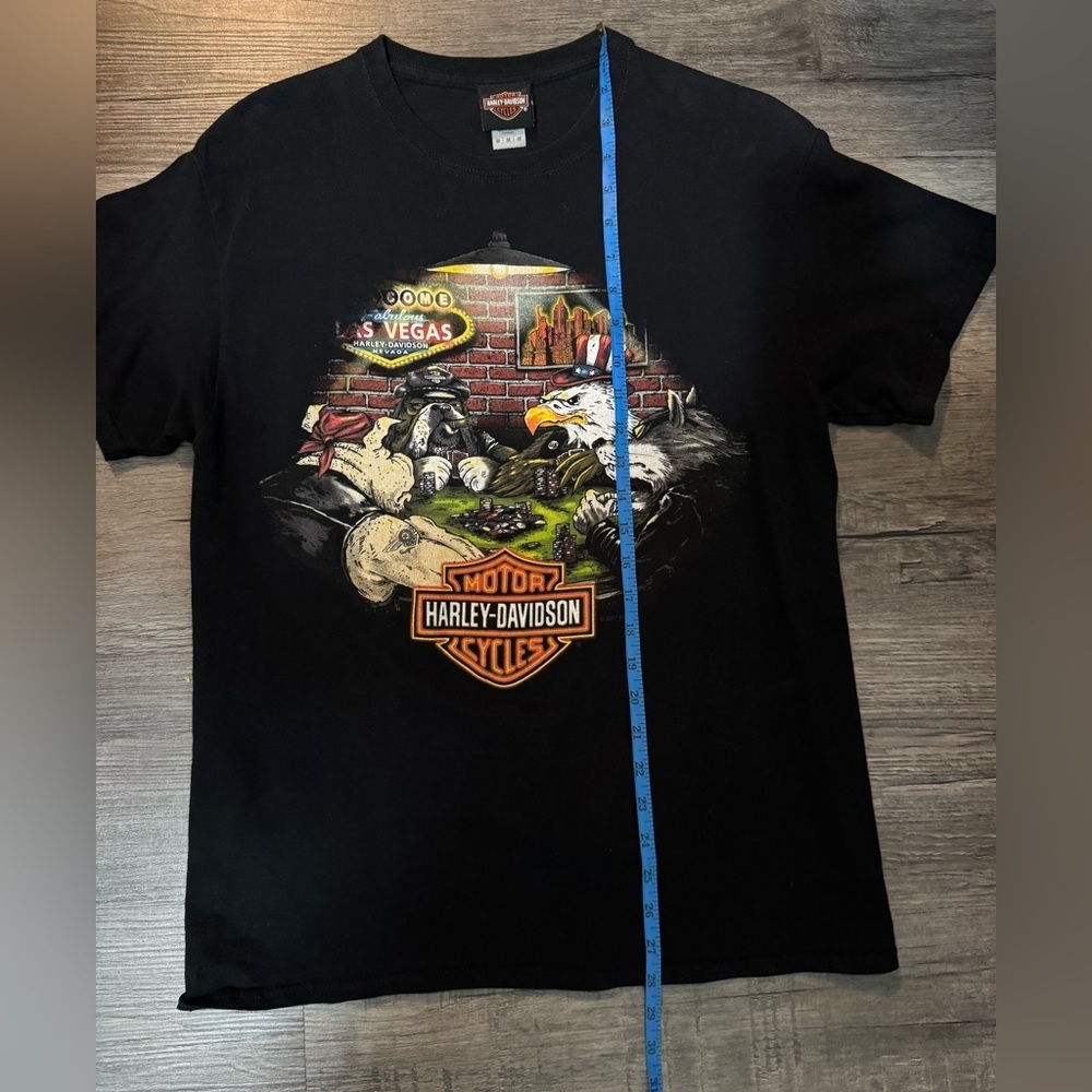 NWOT Harley-Davidson Black Las Vegas Eagle Graphic Short Sleeve Tee Size M - Picture 9 of 11